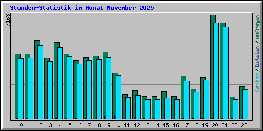 Stunden-Statistik im Monat November 2025